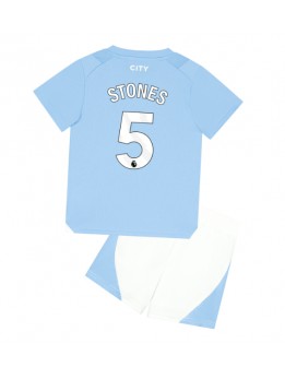 Manchester City John Stones #5 Dječji Domaci Dres kompleti 2023-24 Kratak Rukavima (+ kratke hlače)
